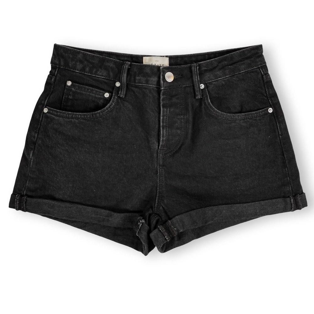 Sezane Niels Black Denim Shorts | Size 36(US 4) | Worn Once | Like New Condition
